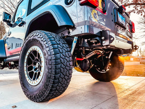 Jeep Wrangler JL 304SS Axle-Back Exhaust — close-up of exhaust tip