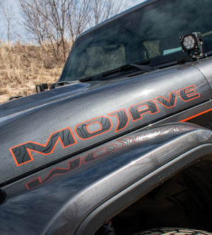 Jeep Gladiator Mojave Factory Hood Decal Overlay Pair — Topographical — L&B Designworks