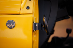 TrailView Snap V2 Doors Off Mirror — installed exterior view