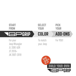2007-2023 Jeep Wrangler Foldable Grab Handles, Color — GPCA GP-Grip PRO