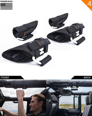 2007-2023 Jeep Wrangler Foldable Grab Handles, Color — GPCA GP-Grip PRO