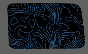 Jeep Wrangler JL Rear Door & Window Decal — Topographical — L&B Designworks