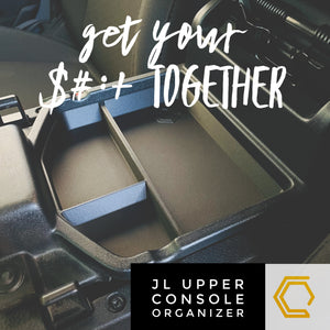 Jeep JL/JT 2018-2024 Upper Console Organizer — angled view