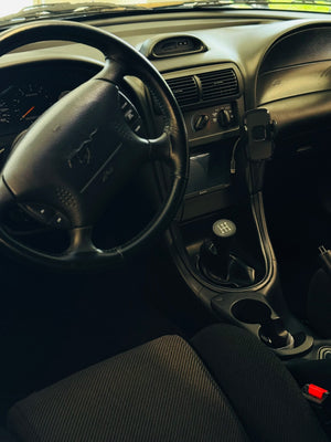 Fox Body & SN95 Mustang shift knob — installed on shifter, alternate finish
