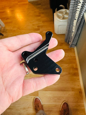 GT Backwoods Disc Brake Adapter — billet aluminum close-up