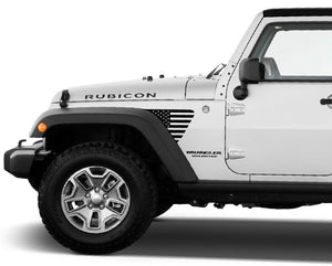 2007-2018 Jeep Wrangler JK Fender Decals — USA American Flag Pair — L&B Designworks