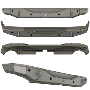 2018+ Jeep Wrangler JL Rear Bumper — GateKeeper Gauntlet Series