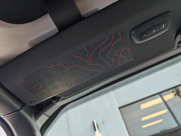 Printed Topographical Warning Label Decal Set-Pair- fits Wrangler JL & Jeep Gladiator JT up to 2023