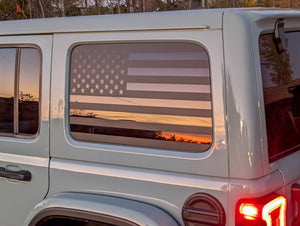 Jeep Wrangler JL Rear Window Decal — USA American Flag — L&B Designworks