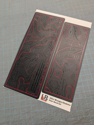 2024 Jeep Wrangler JL & Gladiator JT Warning Label Decal Set — Printed Topographical Pair — L&B Designworks
