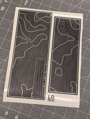 2024 Jeep Wrangler JL & Gladiator JT Warning Label Decal Set — Printed Topographical Pair — L&B Designworks