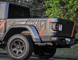 Jeep Gladiator JT Bed Decals — Color Line 1941 American Flag Printed Pair — L&B Designworks