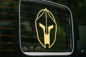 Jeep Wrangler JL & Gladiator JT Fender Vent Decals — Gladiator Spartan Helmet Accent Line 2-Layer Pair — L&B Designworks