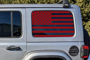 Jeep Wrangler JL Rear Window Decal — USA American Flag — L&B Designworks