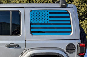 Jeep Wrangler JL Rear Window Decal — USA American Flag — L&B Designworks
