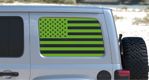 Jeep Wrangler JL Rear Window Decal — USA American Flag — L&B Designworks