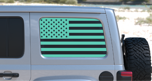 Jeep Wrangler JL Rear Window Decal — USA American Flag — L&B Designworks