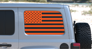Jeep Wrangler JL Rear Window Decal — USA American Flag — L&B Designworks