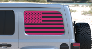 Jeep Wrangler JL Rear Window Decal — USA American Flag — L&B Designworks