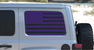 Jeep Wrangler JL Rear Window Decal — USA American Flag — L&B Designworks