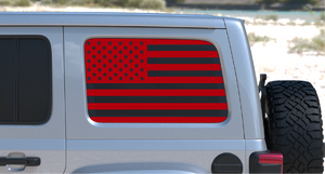 Jeep Wrangler JL Rear Window Decal — USA American Flag — L&B Designworks