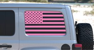 Jeep Wrangler JL Rear Window Decal — USA American Flag — L&B Designworks