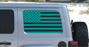 Jeep Wrangler JL Rear Window Decal — USA American Flag — L&B Designworks