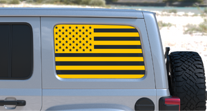 Jeep Wrangler JL Rear Window Decal — USA American Flag — L&B Designworks