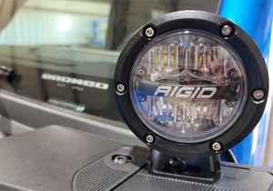 2021+ Ford Bronco Mirror-Mounted 4in Rigid LED Lights Kit — Ford Racing (M-15200K-BML)