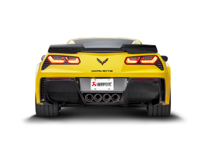 2014-2017 Chevrolet Corvette C7 Z06 Slip-On Exhaust — Akrapovic Titanium with Carbon Tips (MTP-CO/TI/2)
