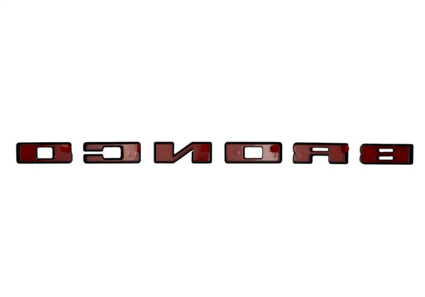 Ford Racing 2021+ Bronco Grille Lettering Overlay Kit - Black M-1447-BLMB