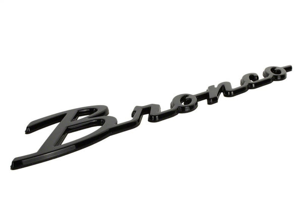 Ford Racing 21-24 Bronco Classic Script Fender Badge Kit - Gloss Black M-1447-BSGS