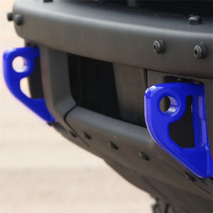 2021+ Ford Bronco Front Bumper Tow Hooks, Blue Pair — Ford Racing (M-18954-BB)