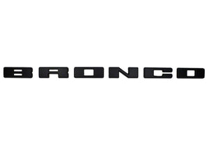 2021+ Ford Bronco Grille Lettering Overlay Kit, Black — Ford Racing (M-1447-BLMB)