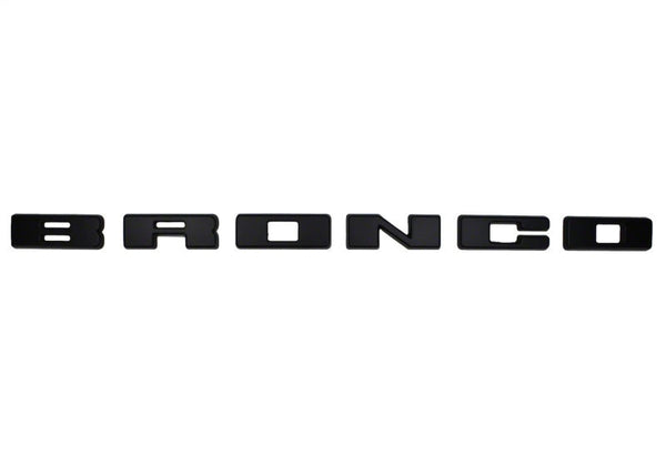 Ford Racing 2021+ Bronco Grille Lettering Overlay Kit - Black M-1447-BLMB