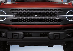 2021+ Ford Bronco Grille Lettering Overlay Kit, Black — Ford Racing (M-1447-BLMB)
