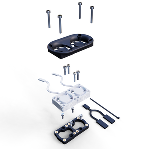 Arrma 4s V2.5 30Thirty Dual Fan Kit — Vented Shroud, No Fan, exploded view