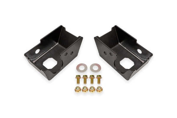 BMR Suspension BMR 21-24 Ford Bronco Rear Shock Mount Skid Plates - Black Hammertone SG1860H