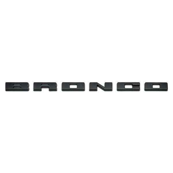 Ford Racing 2021+ Bronco Grille Lettering Overlay Kit - Black M-1447-BLMB