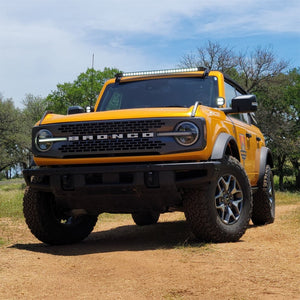 2021+ Ford Bronco Mirror-Mounted 4in Rigid LED Lights Kit — Ford Racing (M-15200K-BML)
