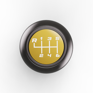 Jeep JL/JT Shift Knob in Gold, top view