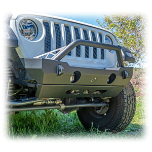 2007+ Jeep Wrangler JK, JL & Gladiator JT Front Bumper with Bull Bar & Skid Plate — Turn Offroad