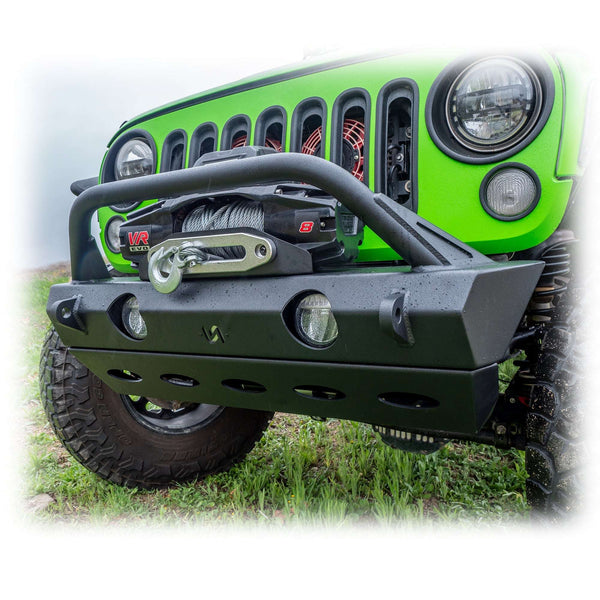 Front Bumper with Full Skid Plate for Jeep Wrangler JK, JL, and Gladiator JT