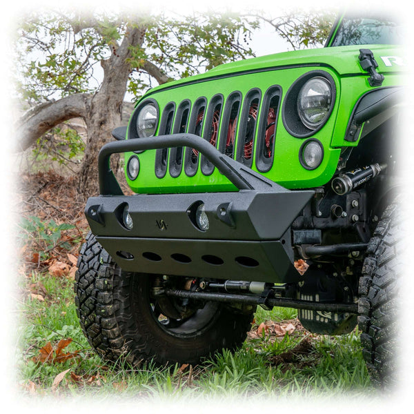 Front Bumper with Full Skid Plate for Jeep Wrangler JK, JL, and Gladiator JT