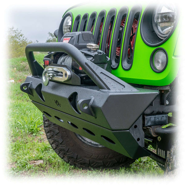 Front Bumper with Full Skid Plate for Jeep Wrangler JK, JL, and Gladiator JT