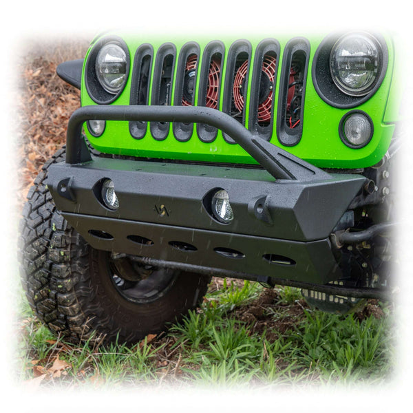 Front Bumper with Full Skid Plate for Jeep Wrangler JK, JL, and Gladiator JT