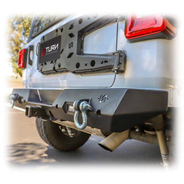 Rear Bumper with LED Pod Lights and Hitch Receiver for Jeep Wrangler JL