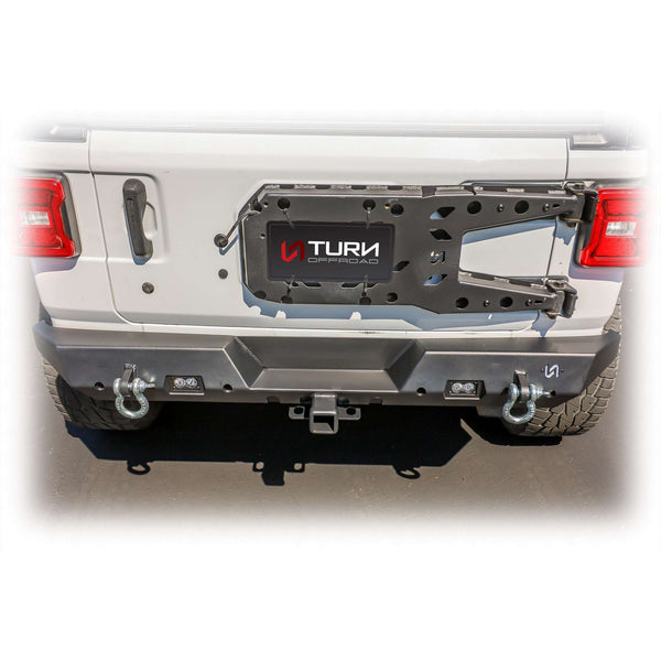 Rear Bumper with LED Pod Lights and Hitch Receiver for Jeep Wrangler JL
