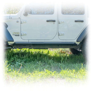 2018+ Jeep Wrangler JL 4-Door Rock Slider Steps — Turn Offroad Frame-Mount System