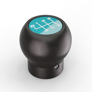 Jeep JL/JT shift knob in Light Blue, isometric view